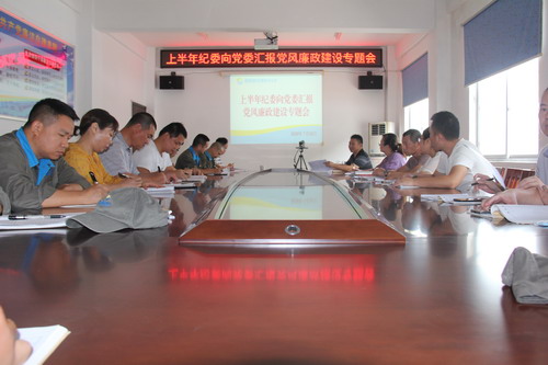 圖為上半年紀委向黨委匯報黨風廉政建設專題會現場_調整大小.JPG